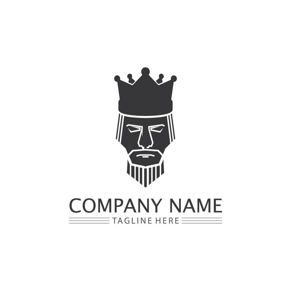 logotipo de la corona logotipo del rey logotipo de la reina, princesa, plantilla vector icono ilustración diseño imperial, real y exitoso logotipo empresarial