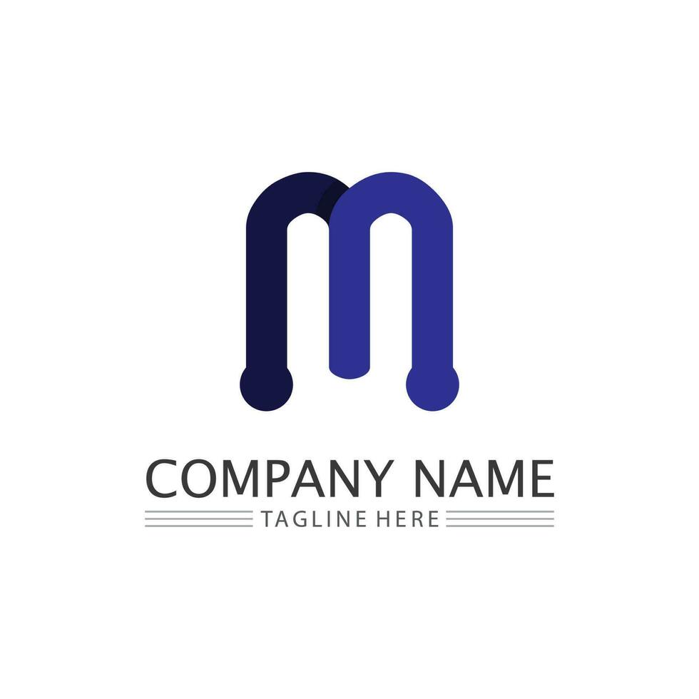 M Letter Logo Template vector