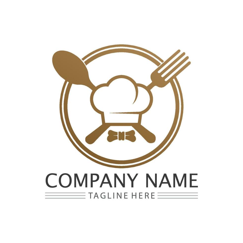plantilla de diseño de vector de logo de gorro de chef