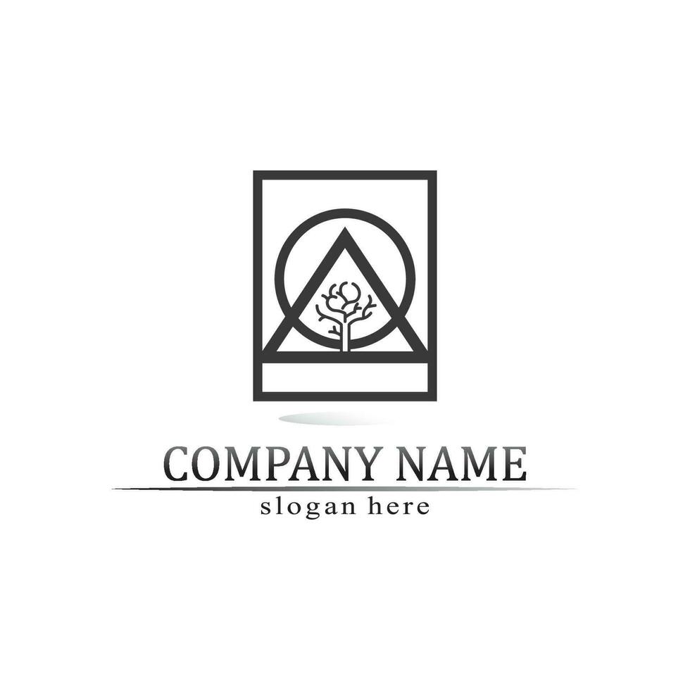 triangle pyramid logo design and vector symbol egyptian and logo business