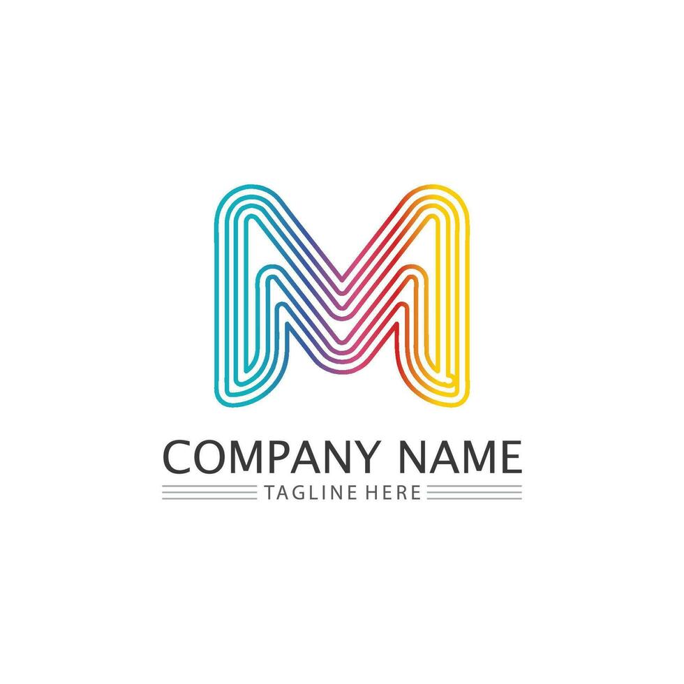 M Letter Logo Template vector
