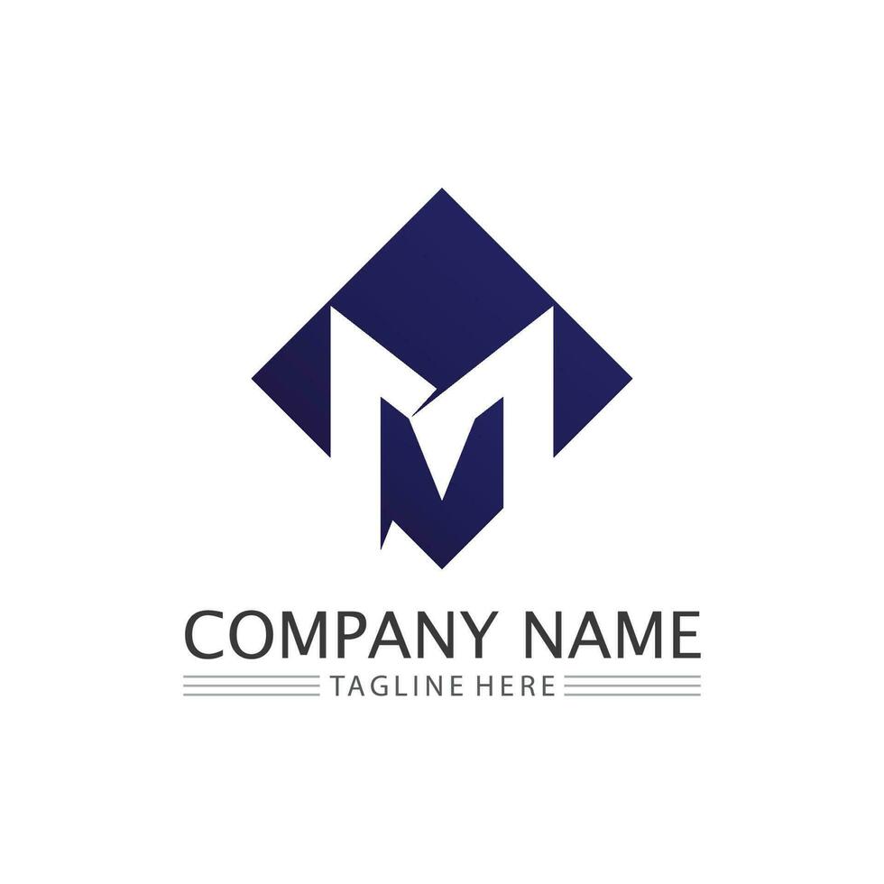 M Letter Logo Template vector