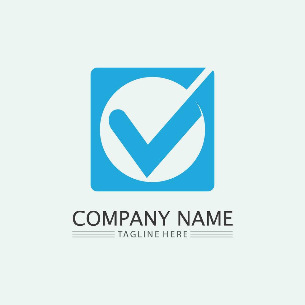 Checklist check mark logo vector or icon. Tick symbol in green color illustration. Accept okey symbol for approvement or cheklist design