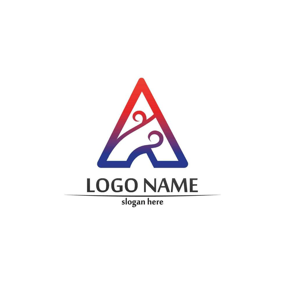 A Letter Lightning Logo vector