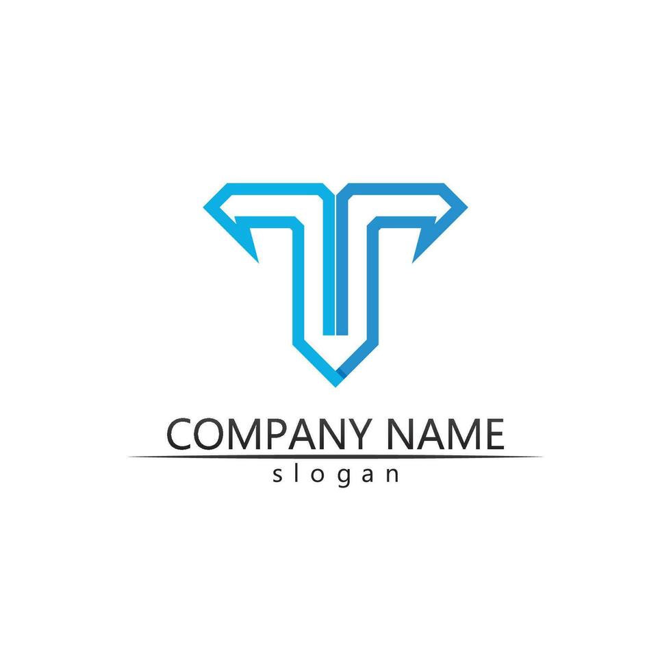 T letter, T logo vector font alphabet design and icon T