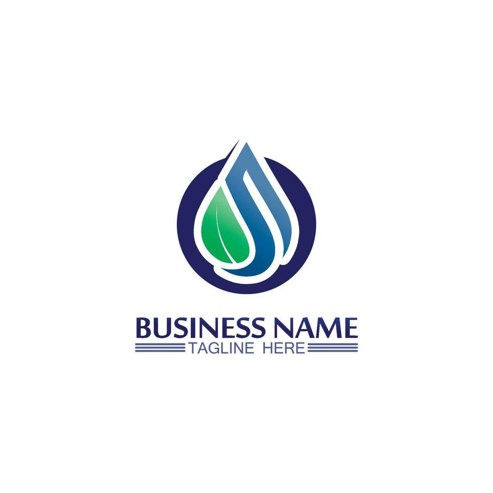 Water drop Logo Template vector