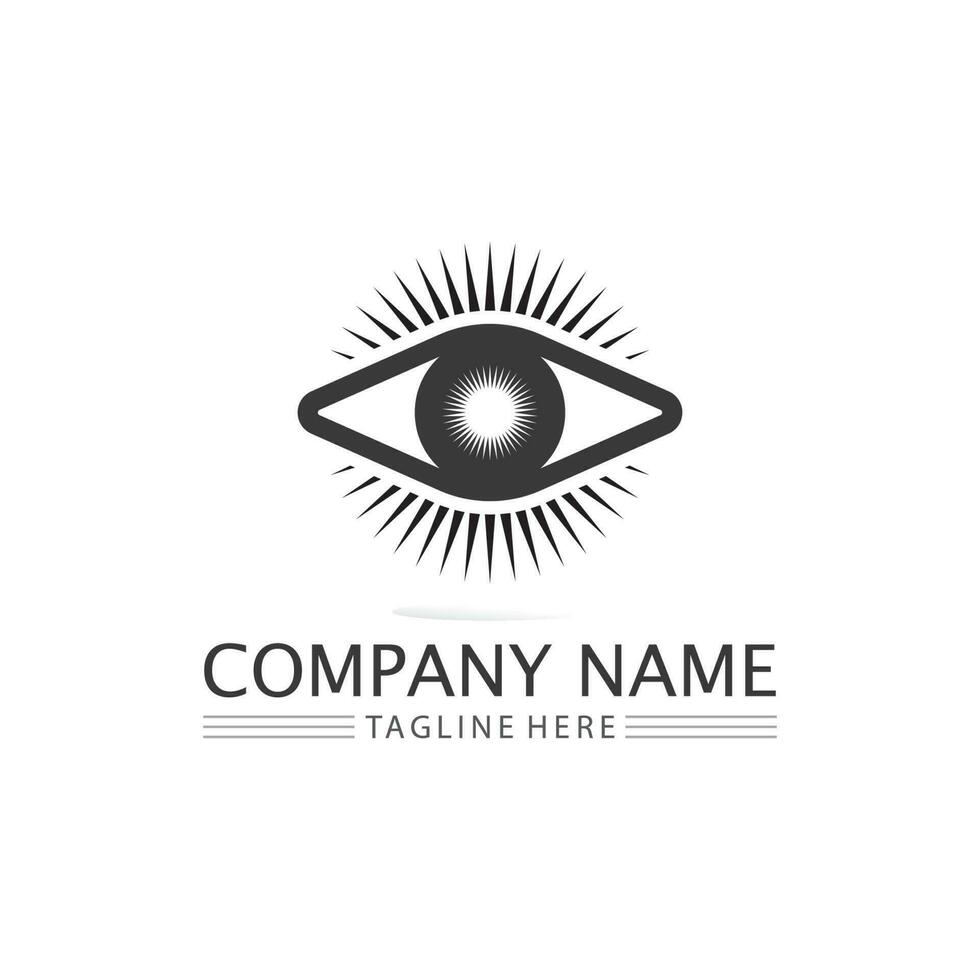eye icon and vision design logo isolated sign symbol vector Intuition and spirituality