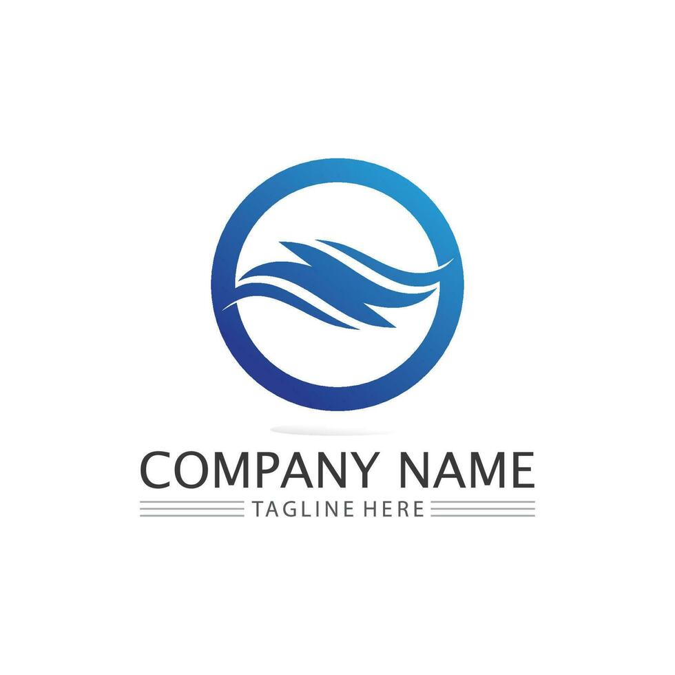 Water wave icon vector