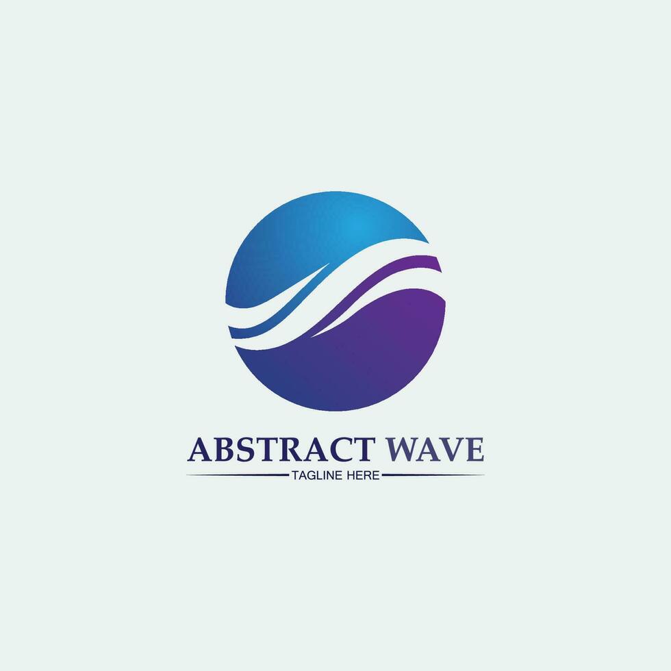 Water wave icon vector