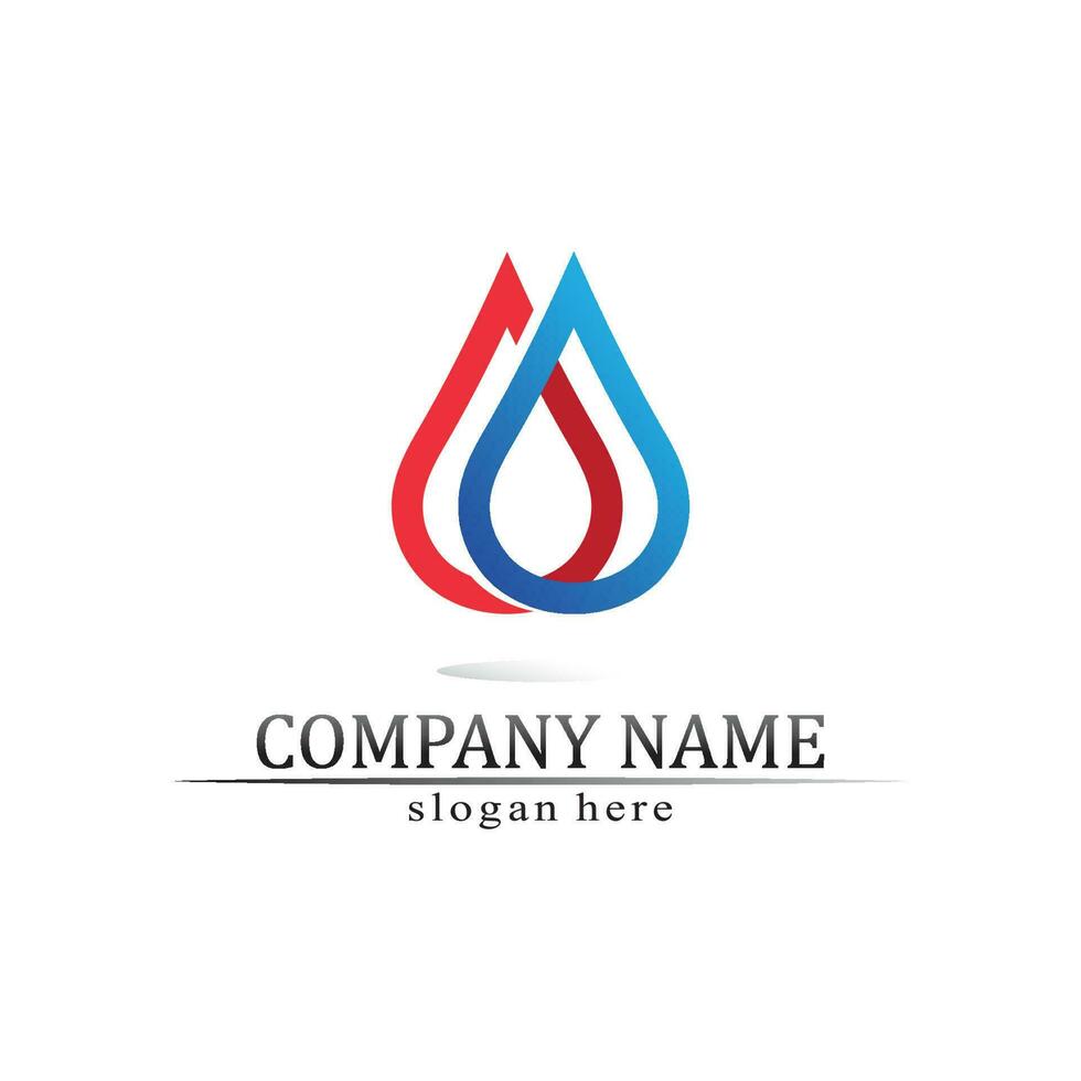 Water drop Logo Template vector