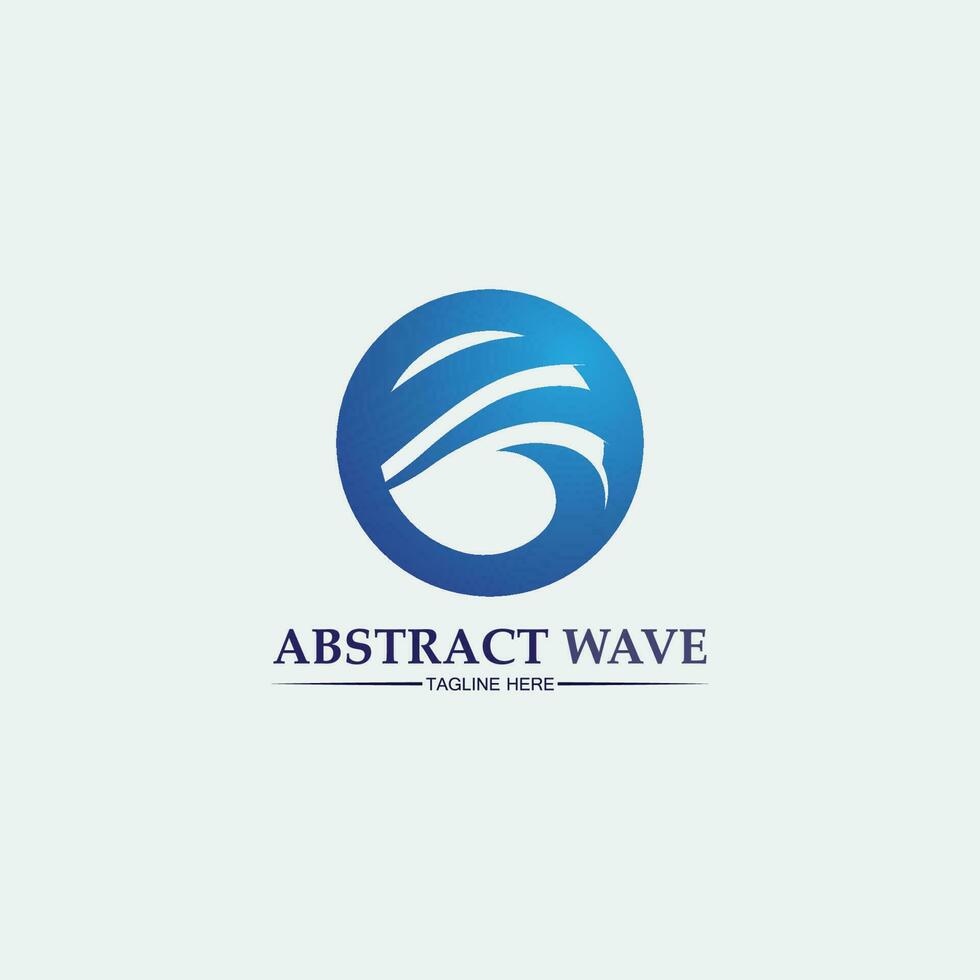 Water wave icon vector