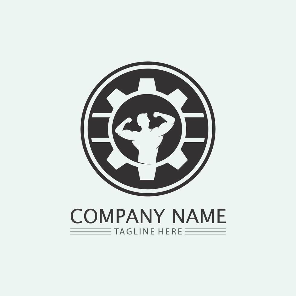 Fitness Logo Design vector illustrationicon