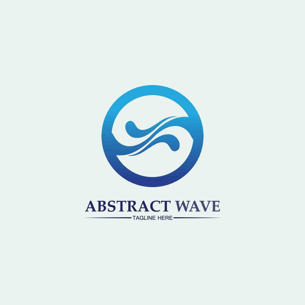 Water wave icon vector