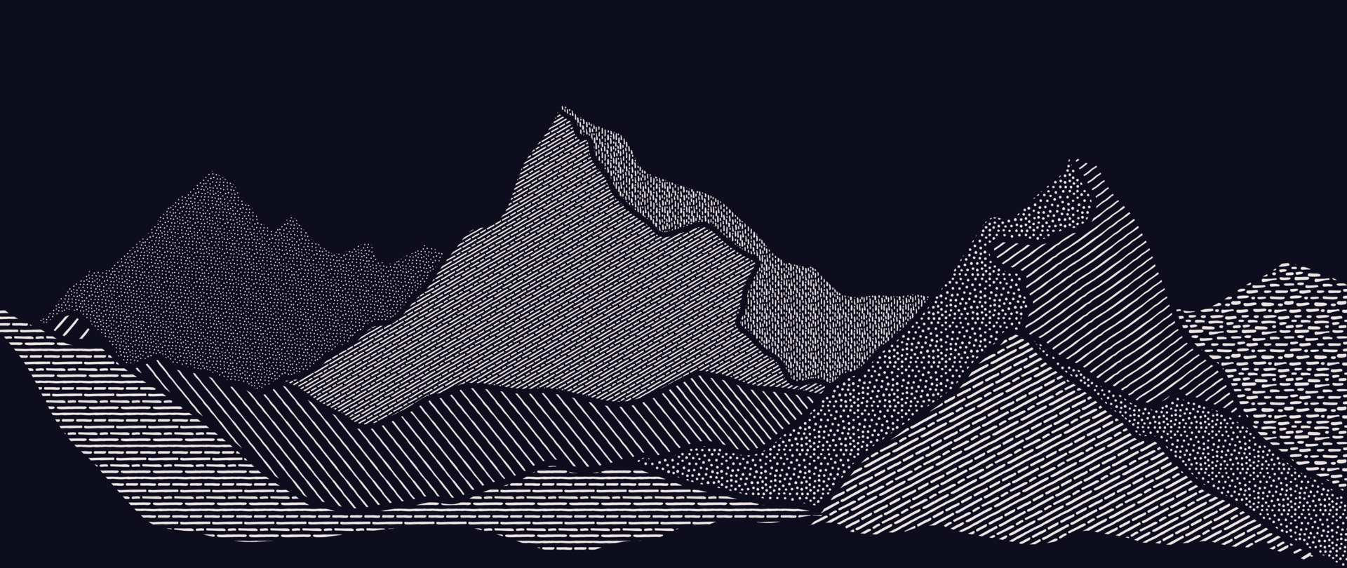 Mountain in oriental style background vector. Chinese landscape with