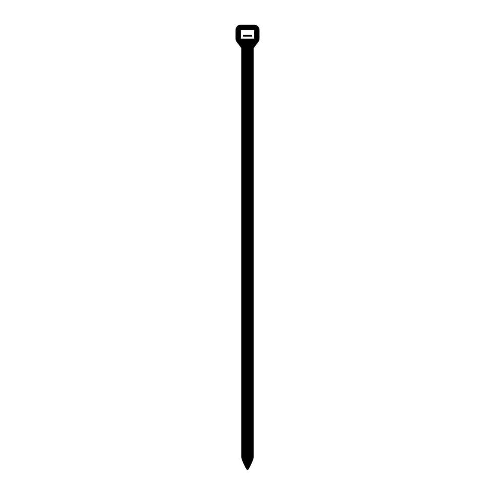Cable tie zip building material icon black color vector illustration image flat style