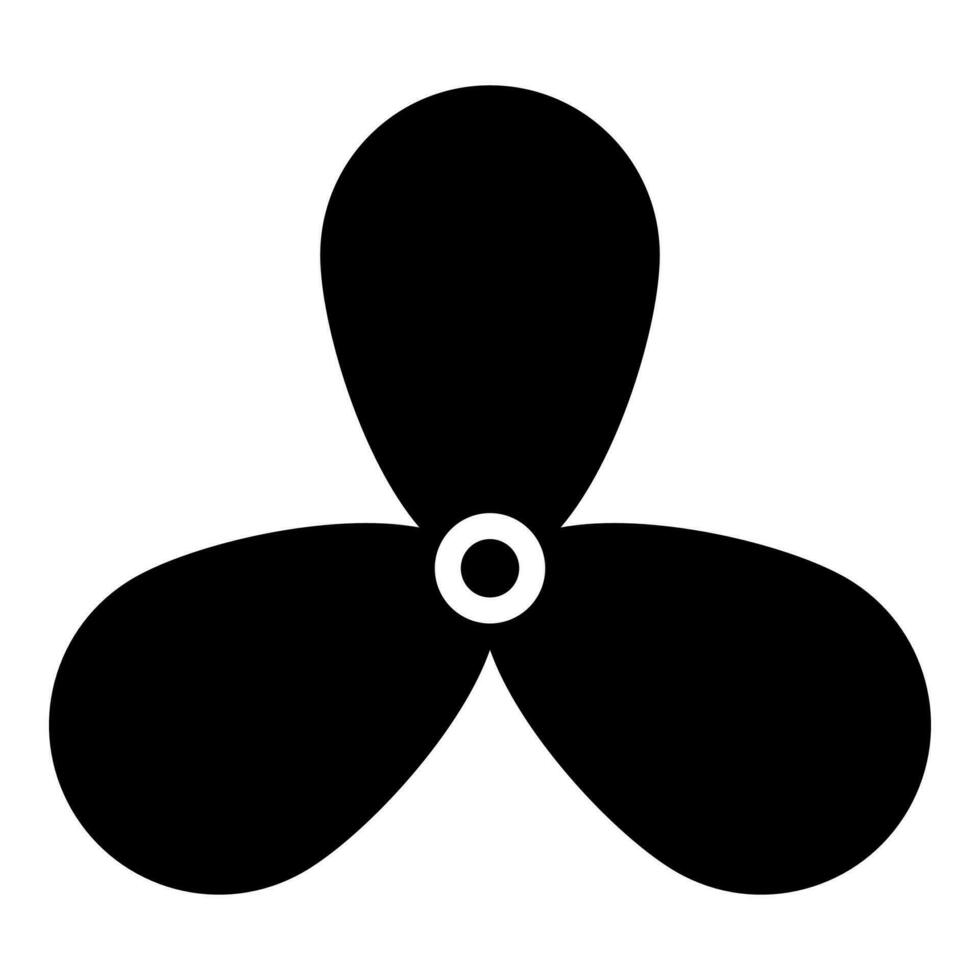 Fan car problem warning cooler icon black color vector illustration image flat style