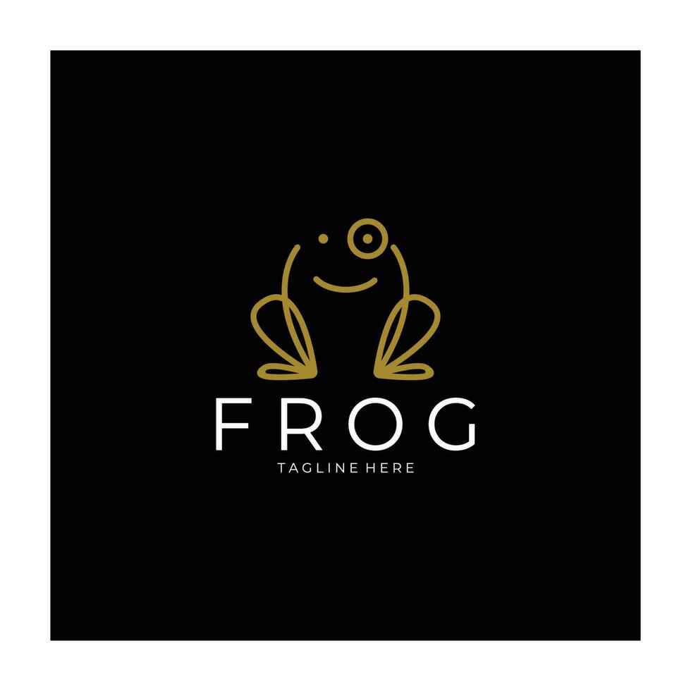 frog logo simple vector design template