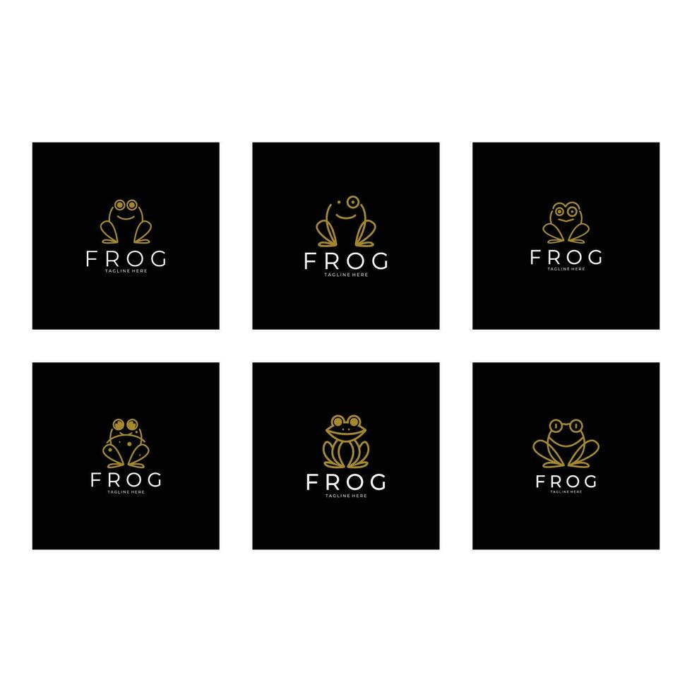 frog logo simple vector design template