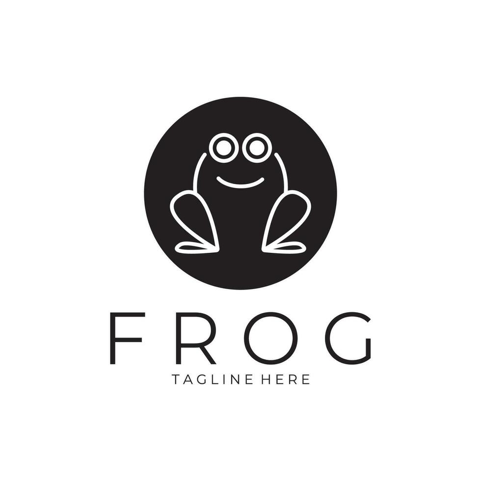 frog logo simple vector design template