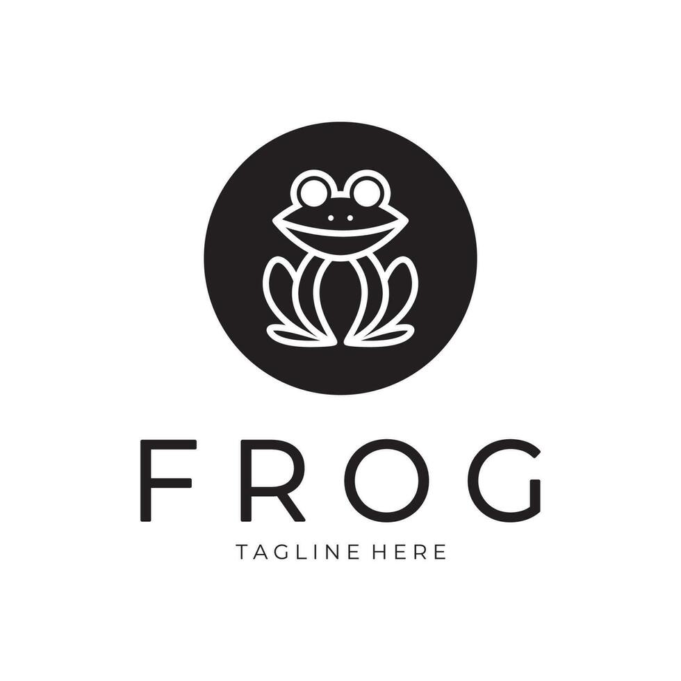 frog logo simple vector design template