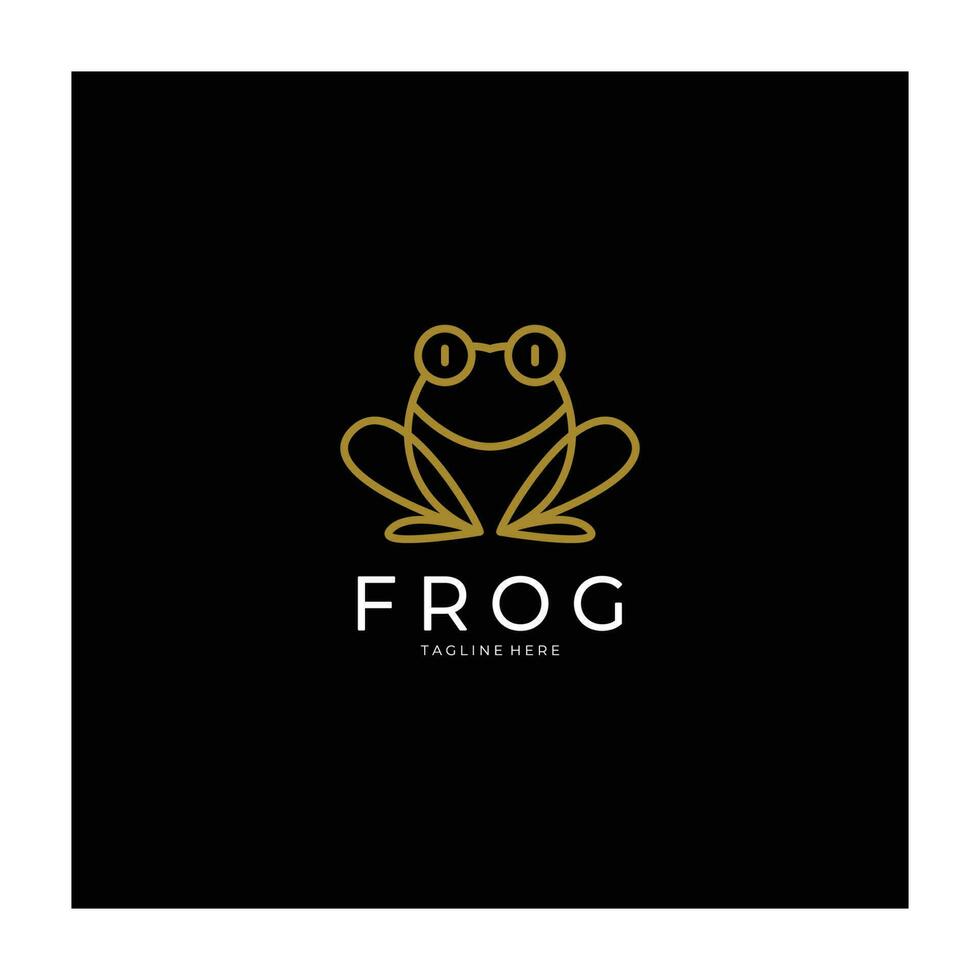 frog logo simple vector design template