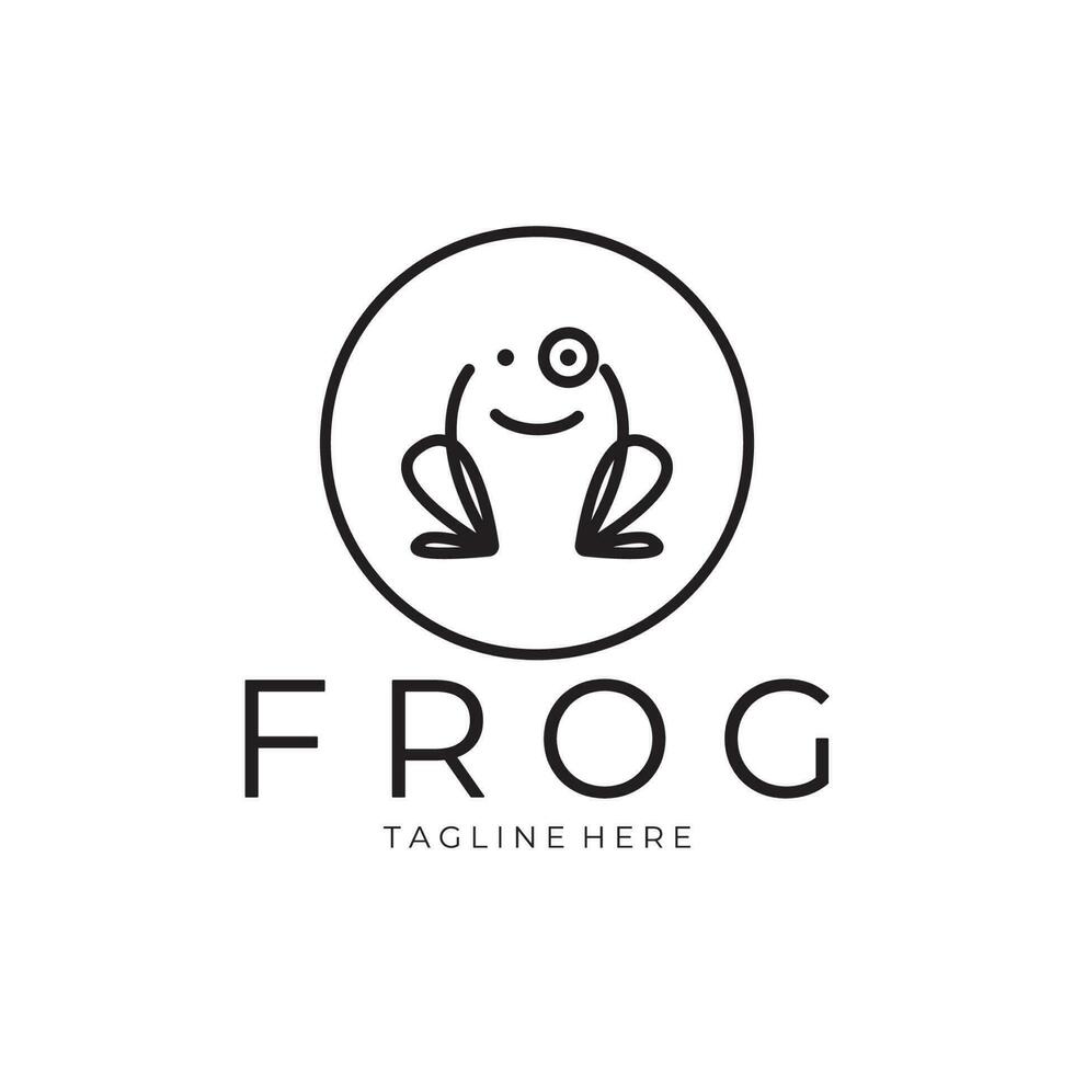 frog logo simple vector design template