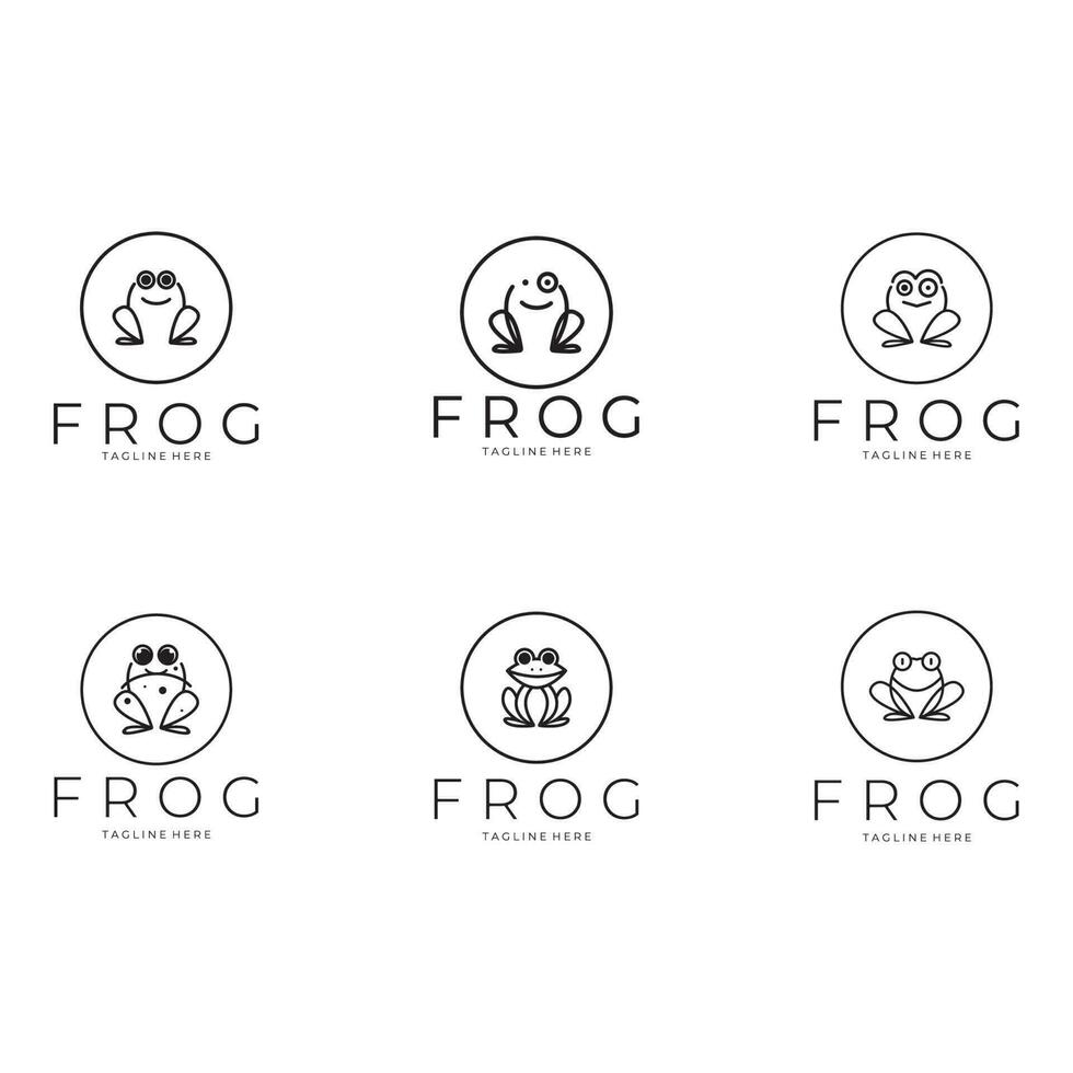 frog logo simple vector design template