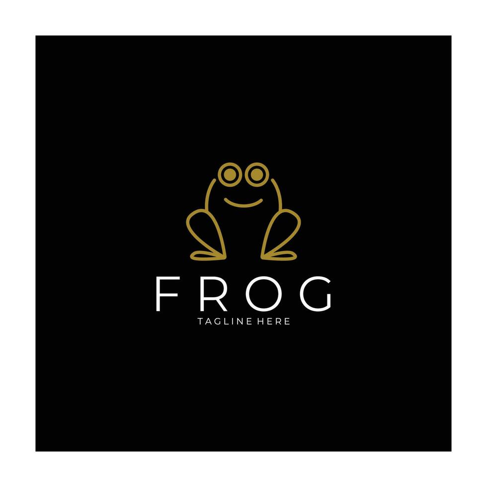 frog logo simple vector design template