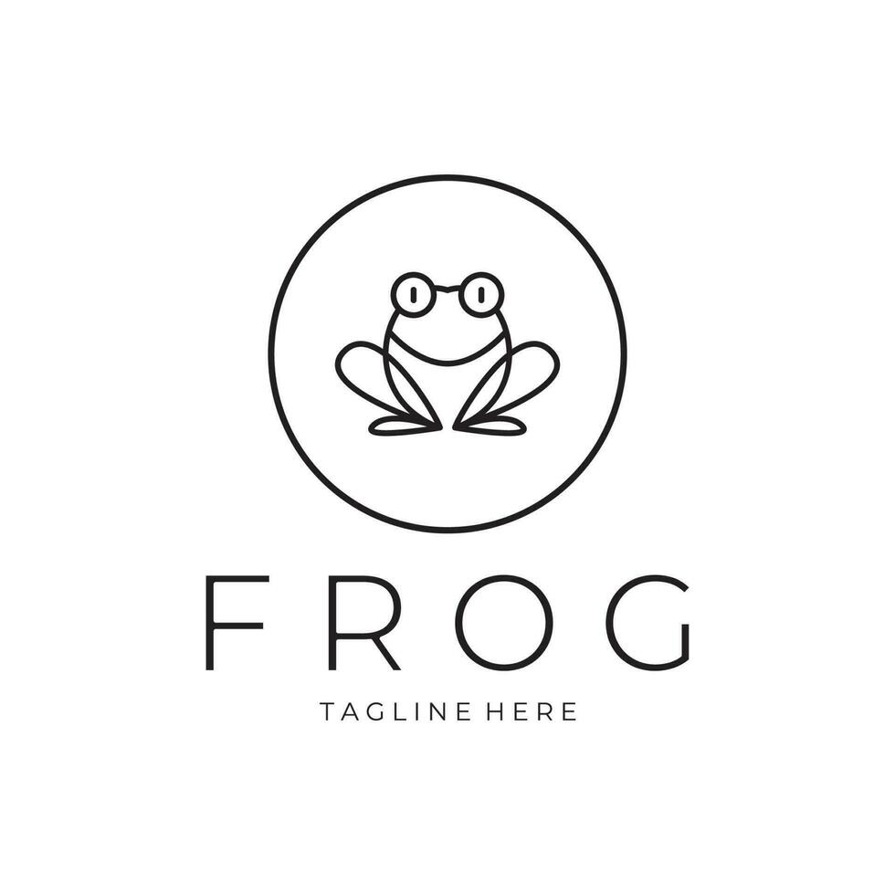 frog logo simple vector design template