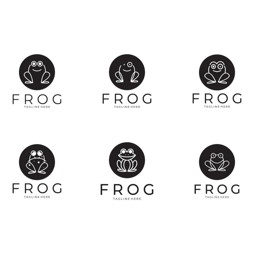 frog logo simple vector design template