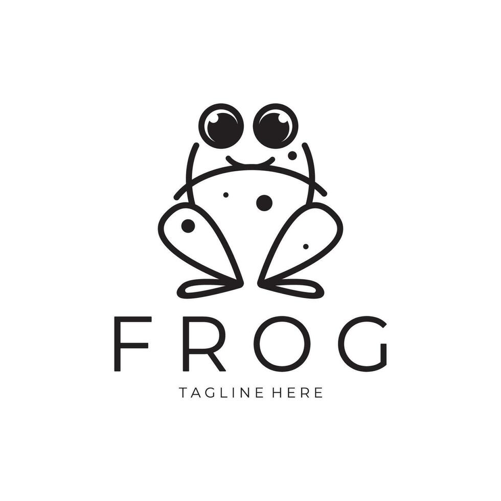 frog logo simple vector design template