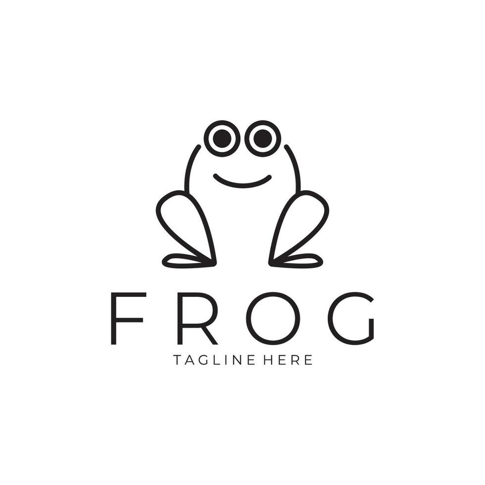 frog logo simple vector design template