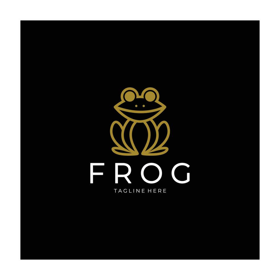 frog logo simple vector design template