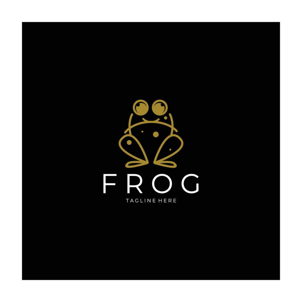 frog logo simple vector design template