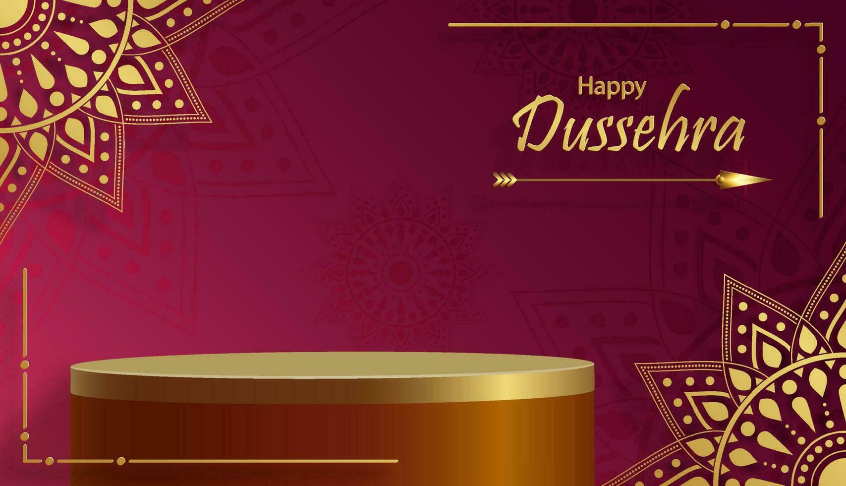 Happy Dussehra festival celebration vector