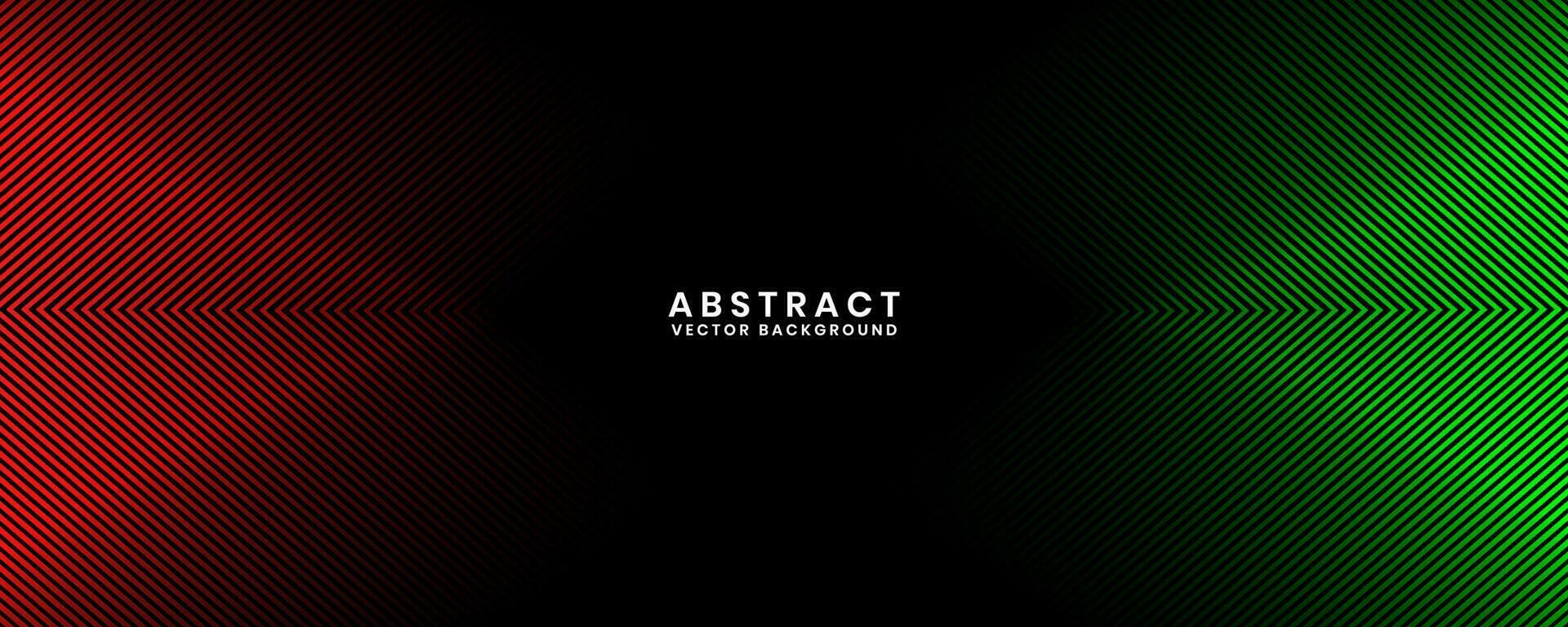 3D red green techno abstract background overlap layer on dark space with arrow stripes shape decoration. Modern graphic design element future style concept for banner, flyer, card, or brochure cover vector