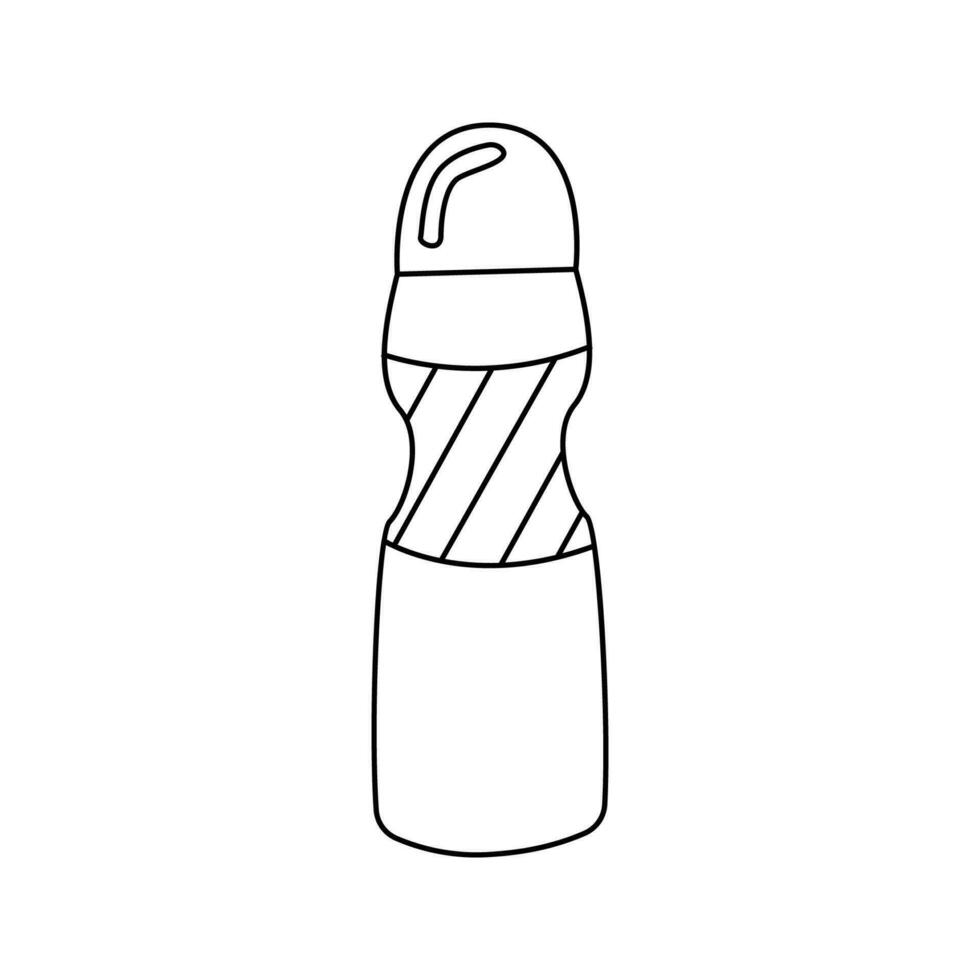 ports water bottle in doodle style vector