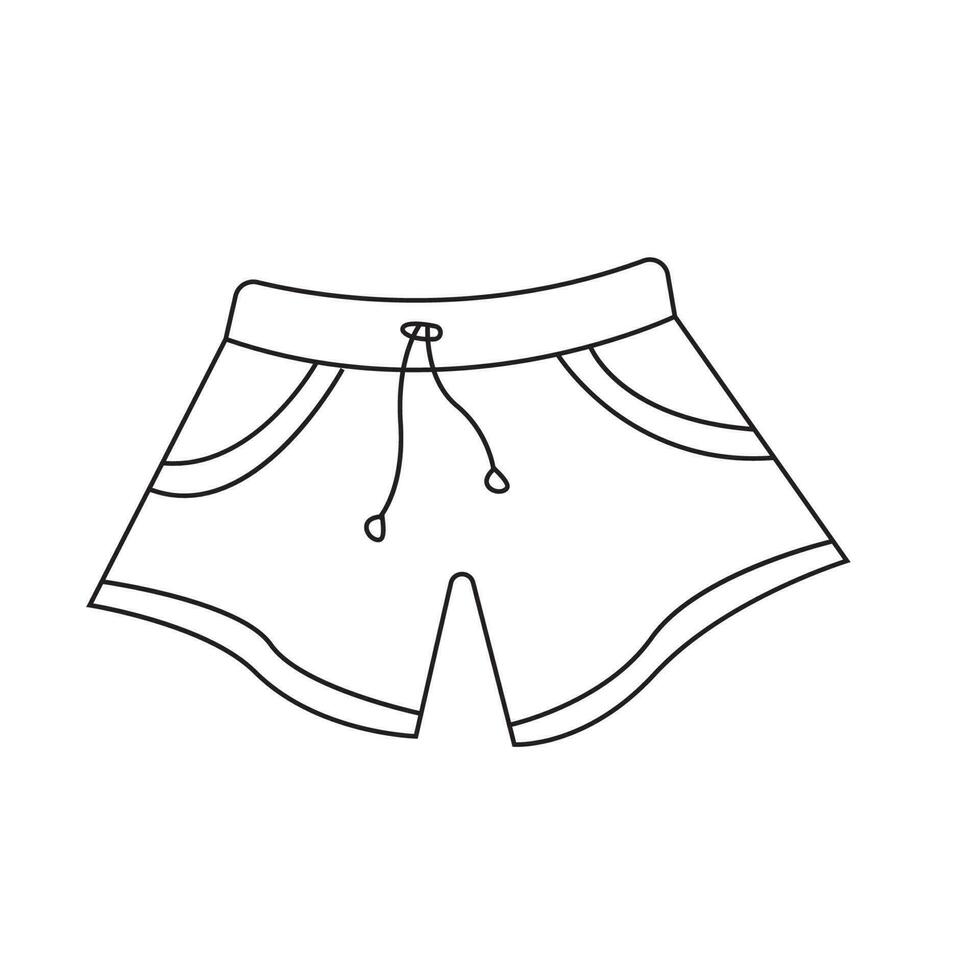women's shorts in doodle style vector