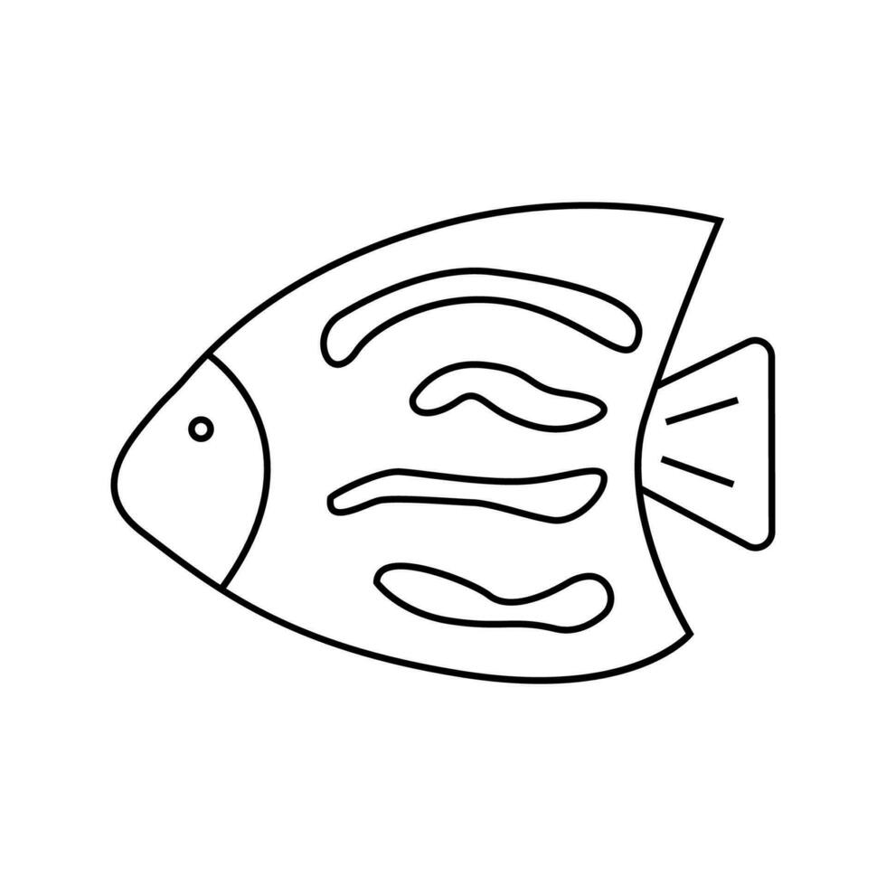 Vector illustration of sea fish in doodle style