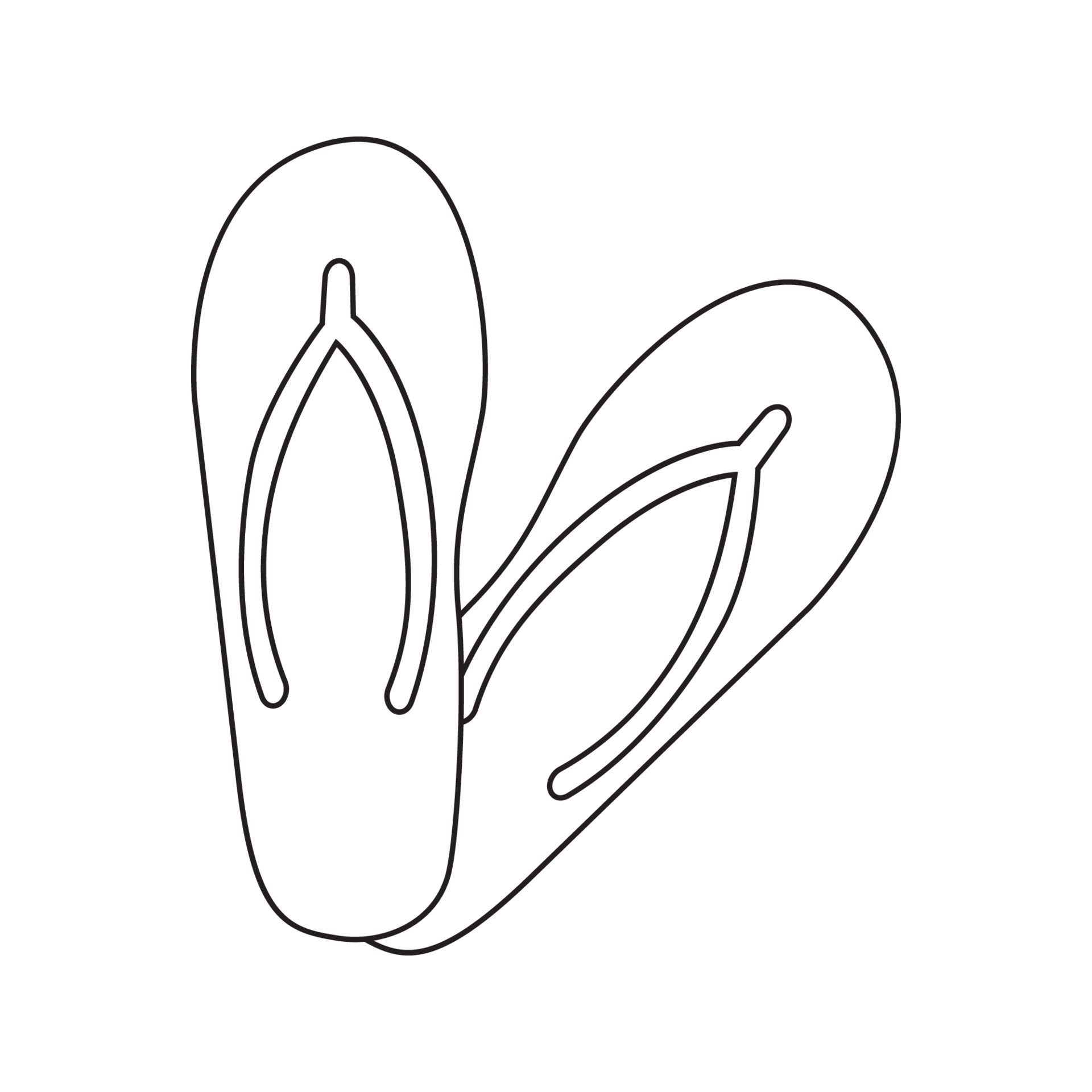 flip flops in doodle style 24381959 Vector Art at Vecteezy