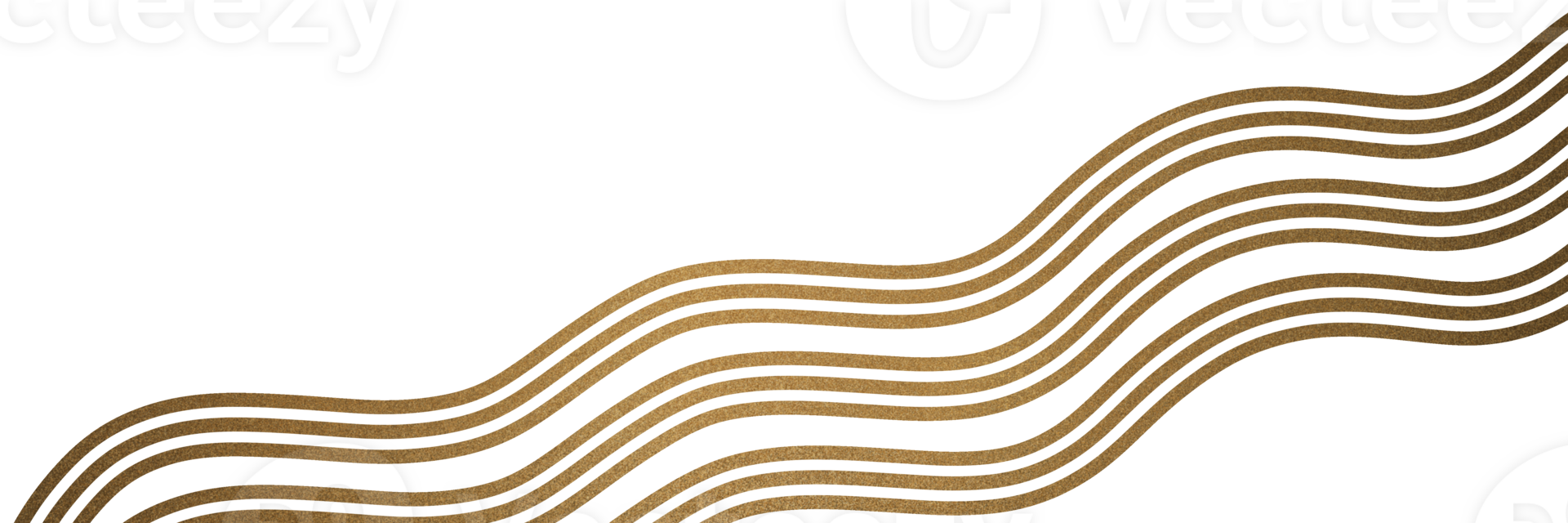 Luxury gold line element png