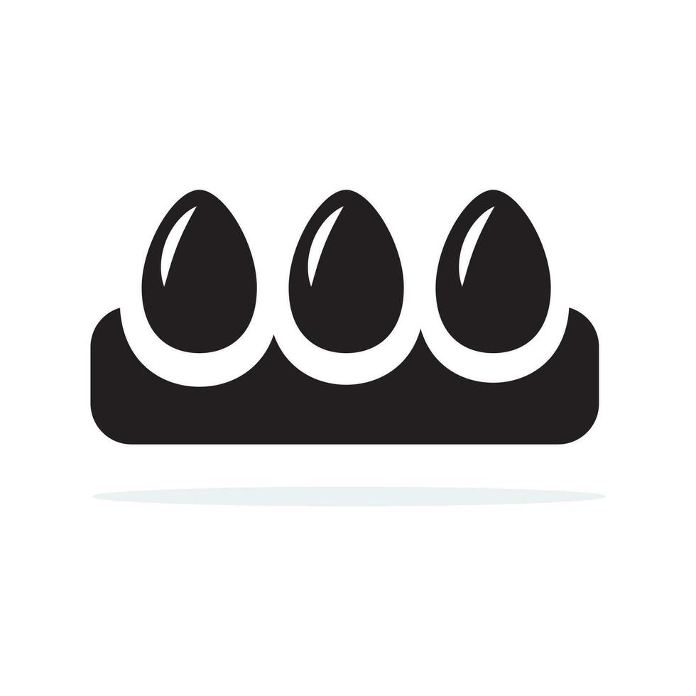 Egg panel icon. Vector concept illustration for design.