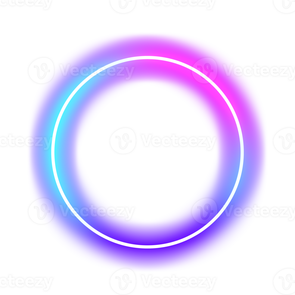 neon round frame png