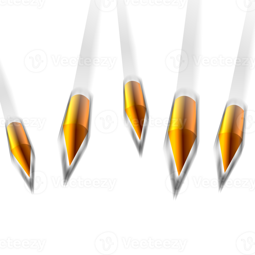 bullets with smoke traces png