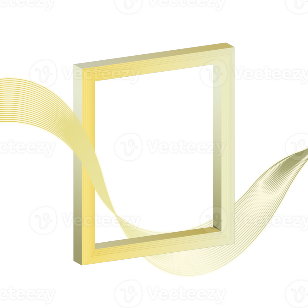 gold 3d frame png