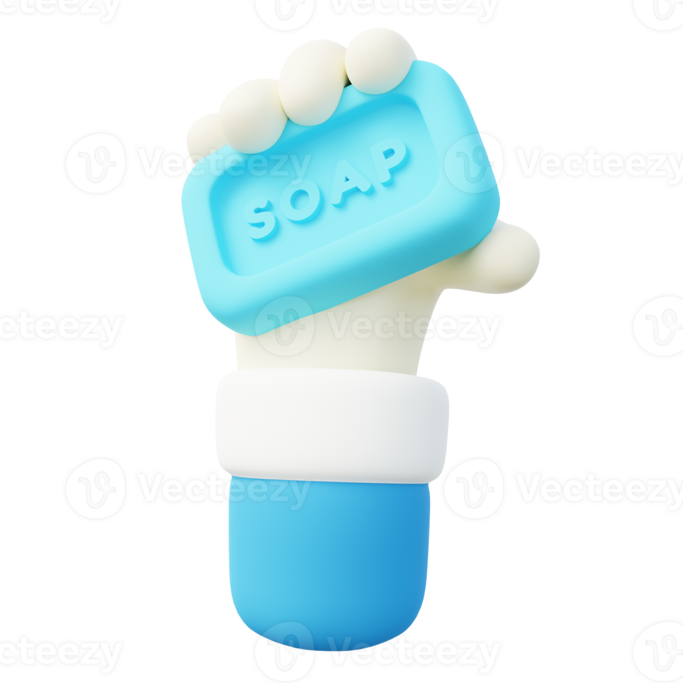 3d Illustration of Soap Bar png