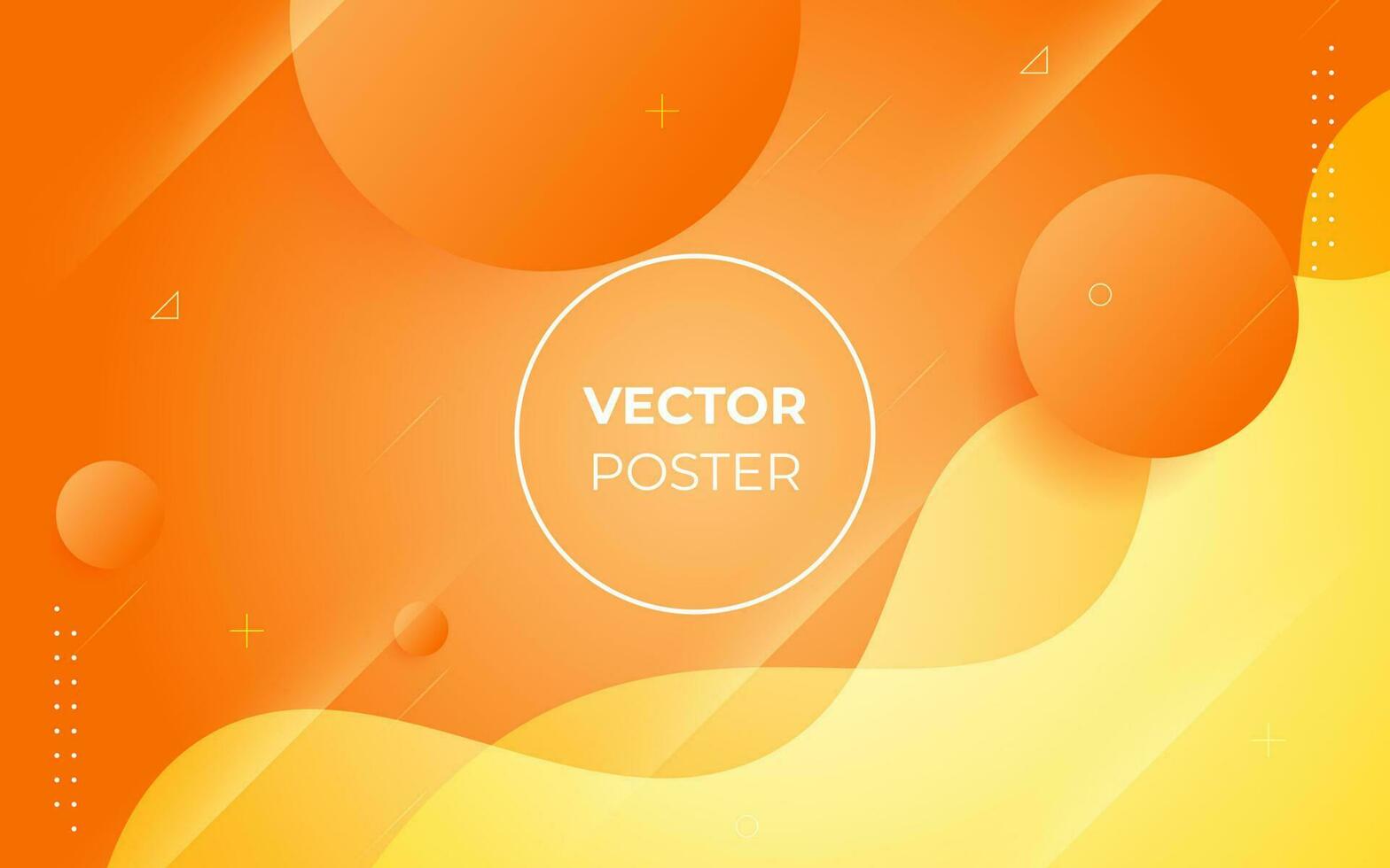 Modern orange colorful liquid geometric background, with circle shape. eps10 vector