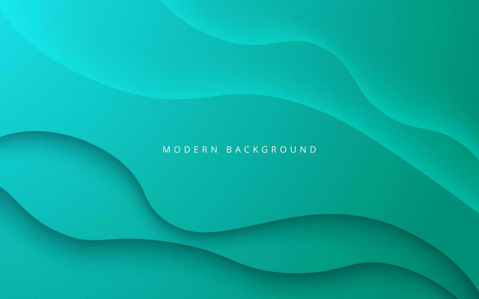 abstract green tosca soft diagonal shape light and shadow wavy background. eps10 vector