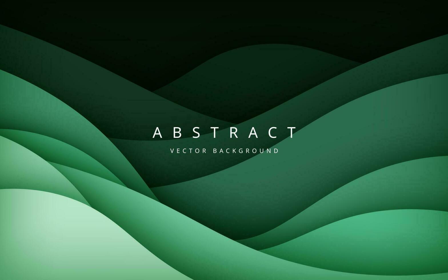 multi colored abstract green dynamic wavy papercut overlap layers background. eps10 vector