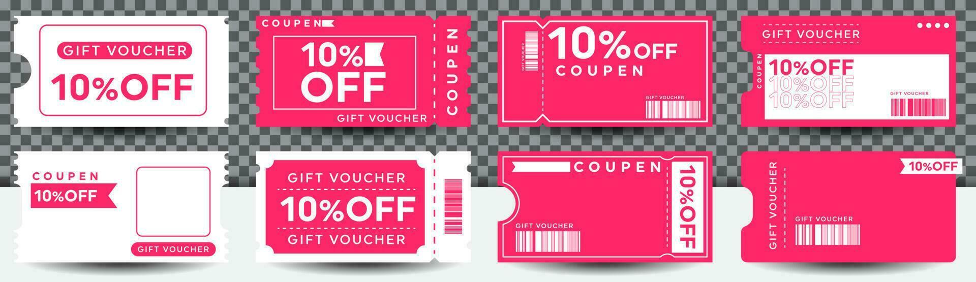 Vector design COUPON FASHION TICKET CARD template element for graphic design. Illustration of graphic vector elements